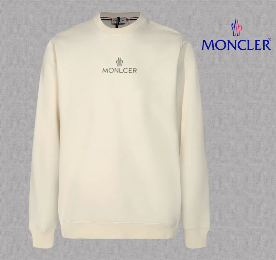 【 In Stock】 〖 𝐌𝐎𝐍𝐂𝐋𝐄𝐑~ 〗 440g ， 😎 ， ， Factory 2025 T ， ， Premium LOGO， Same Style ：Black White Size：S M L XL 2XL